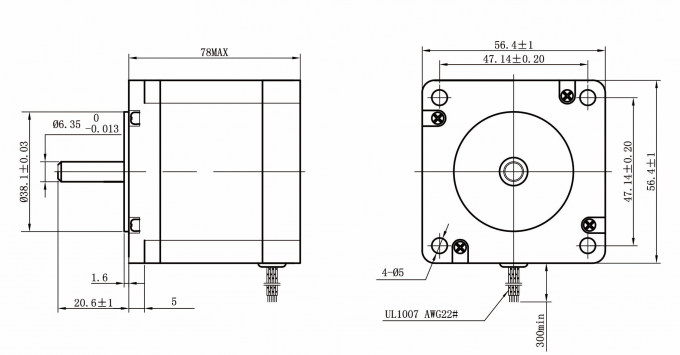 2 Phase Hybrid Stepper Motor Nema 23 2 Nm 369 Oz In 0