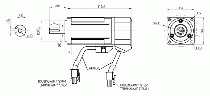 50w Ac Servo Motor 24V Mini 1