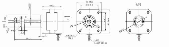 Hetai bulk hot sale 42BYGHL series Tr 8*8(P2) 4 heads cnc 1.8-degree hybrid micro linear stepper motor 2