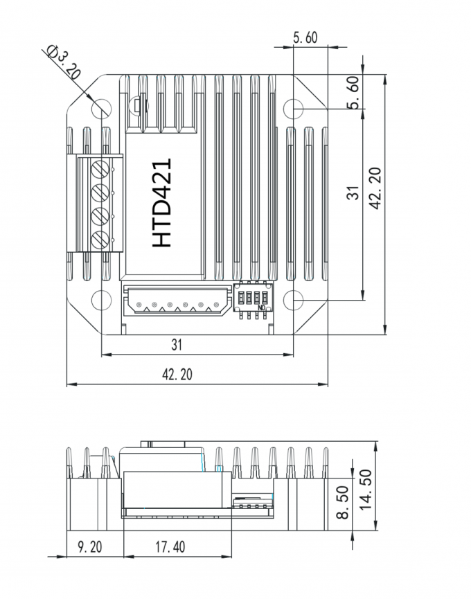 Integrated NEMA 17 Stepper Motor Controller Module 2 Phase Parallel Interface 1