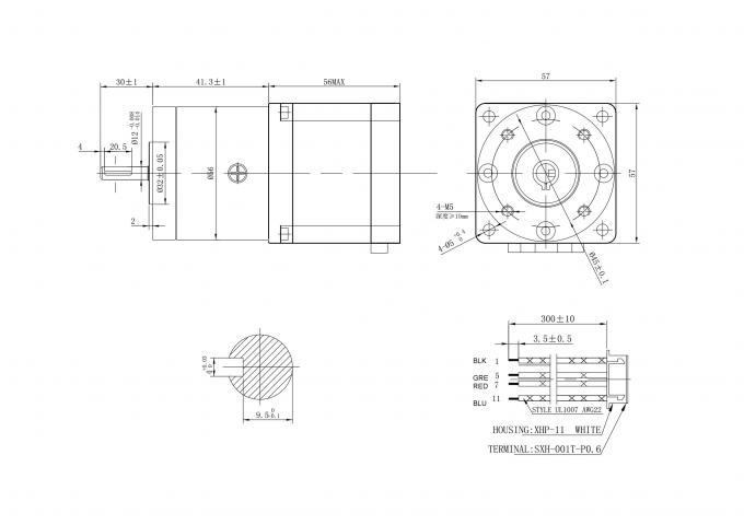 57mm Nema 23 Stepper Motor With Planetary Gearbox 1.8 Degree 10 Kg Cm 1 nm 1