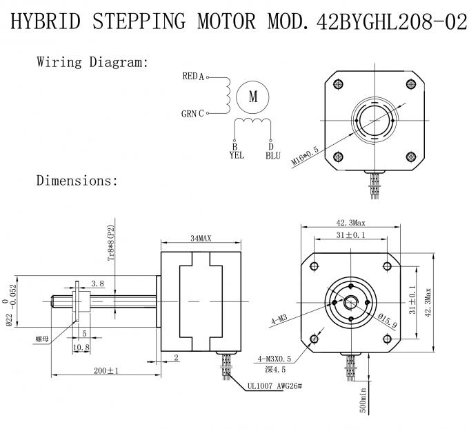 Nema 17 Linear Stepper Motor Actuator Lead Screw 42bygh 4 Wire 1 Nema 17 Linear Stepper Motor Actuator Lead Screw 42bygh 4 Wire 0