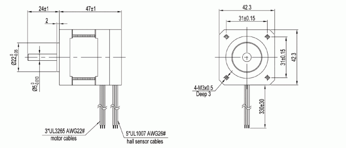 Automotive Brushless Dc Motor Nema 17 42mm 0