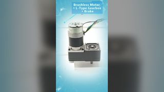 Brushless Motor with L-Type Gearbox and Integrated Brake