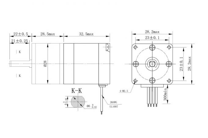 28mm 1.8 Degree Nema 11 28YGH Series Micro Low Noise Stepping Motor With Gearbox 1
