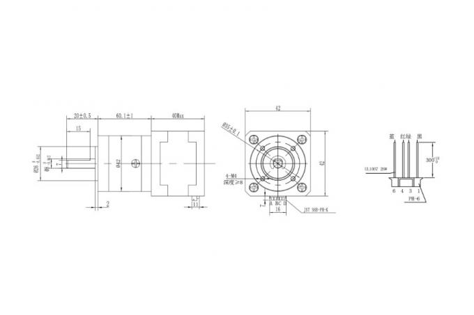 42BYGH607-13AG5 Nema 17 1.8 Degree High Speed Stepper Motor With Gearbox 1