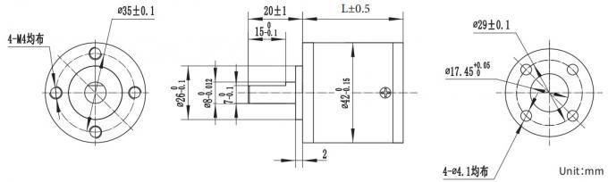 PG42A-PM-HT Powder Metallurgy Helix Teeth Planetary Reducer Gearbox 42mm Dia 0