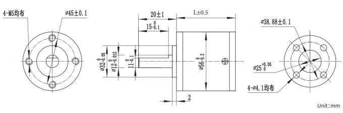 PG56A-PM-HT Powder Metallurgy Planetary Reducer Gearbox Adapt To Nema23 Motor 0