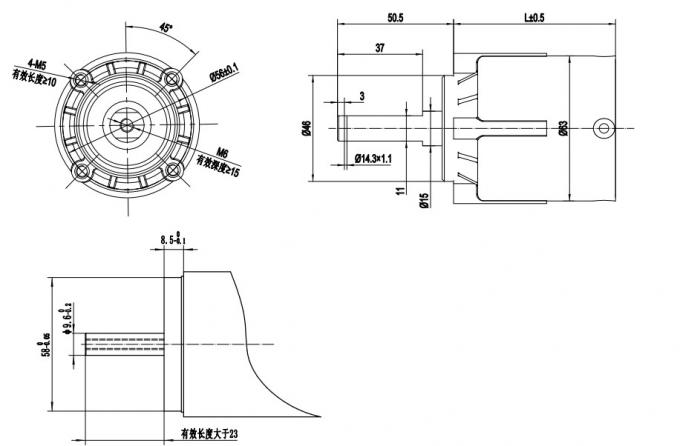PG63A-ZA-HT All In One Zinc Alloy Planetary Reducer Gearbox Helix Teeth 63mm Dia 0