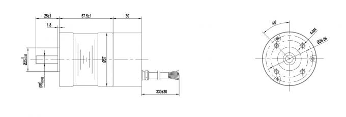 Nema23 Brushless Dc Motor 0.18N.M 24V 3500RPM 57BL03X-001 With Integrated Driver 1